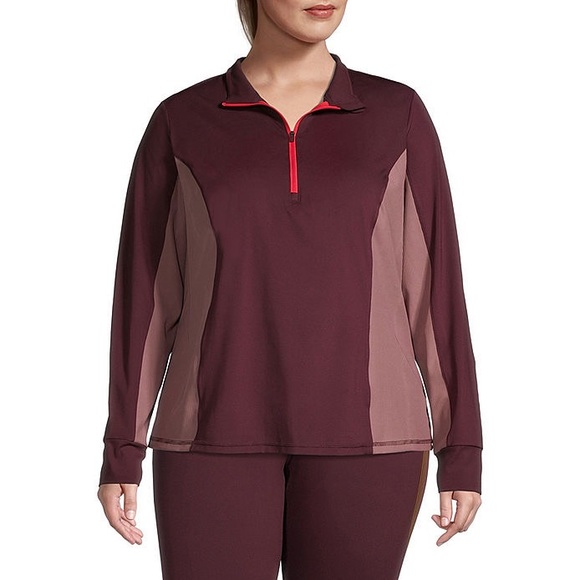 nwt S-XL Quick Dry coordinate jersey stretch leggings or top Burgundy Rose Taupe - Picture 11 of 16